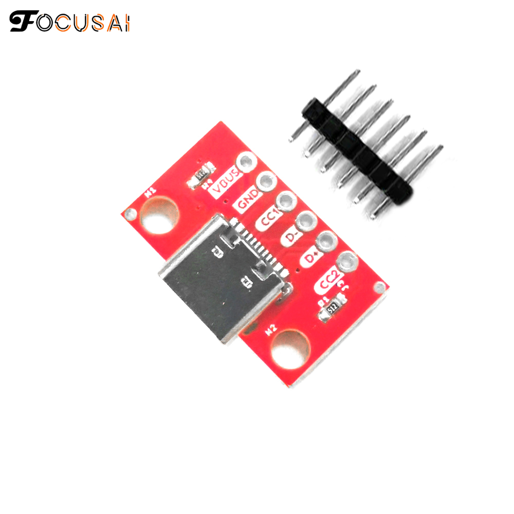 FocusAi USB Type C Connector Board DIY 3.1 Serial Basic Breakout Female Connector Type C Breakout Board for Data Line Wire Cable Transfer