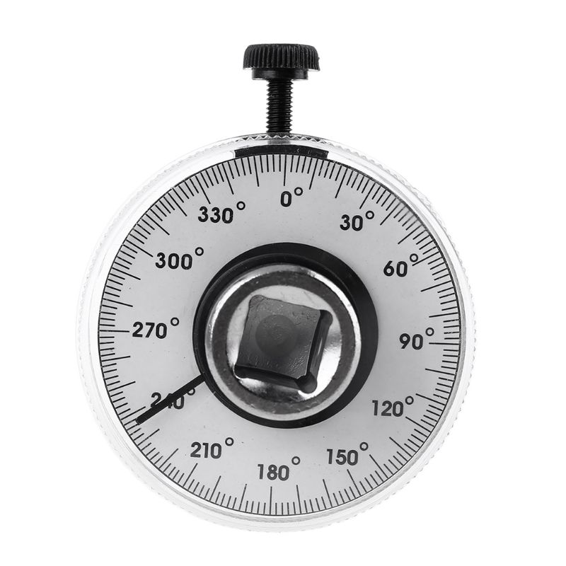 Torque Angle Ruler Protractor 360 Degree 1/2 Inch Drive Meter Auto Angle Rotation Measure Tool with Wrench Angle Gauge