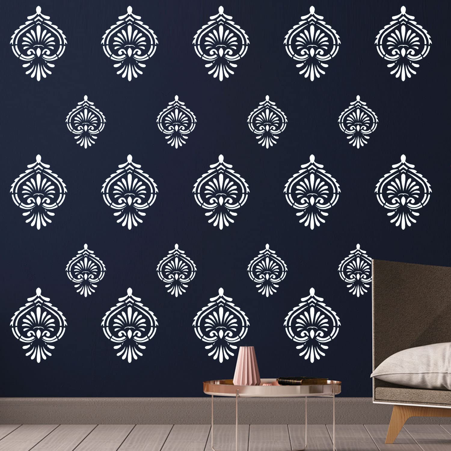 Mewari Fine Art Wall Stencil – 16x24 Inch Reusable Stencil Sheet for ...