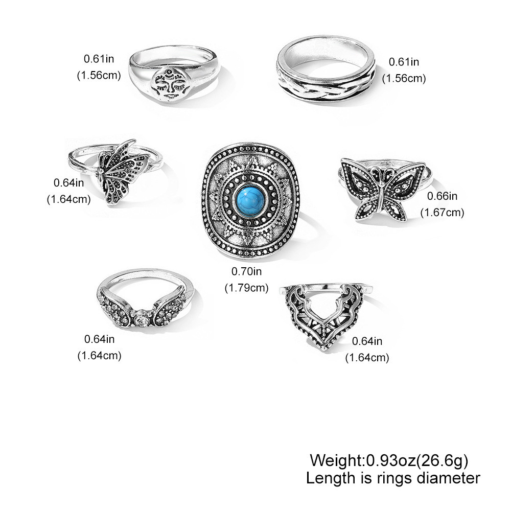 Enacolor%207Pcs/Set%20Retro%20Silver%20Geometric%20Carved%20Butterfly%20Open%20Ring%20Set%20for%20Women,%20Ethnic%20Joint%20Rings%20%20Fashion%20Jewelry%20Accessories%20-%20Image%204