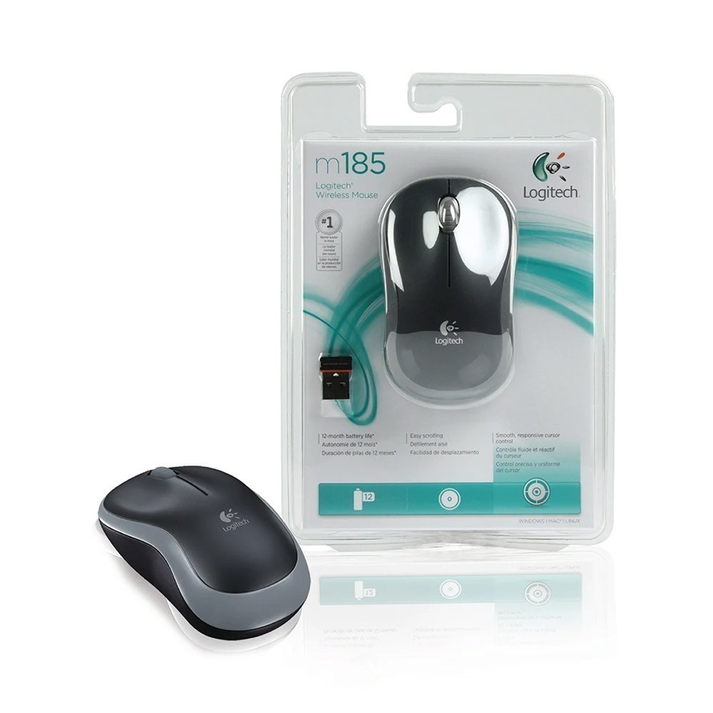 Chuột máy tính không dây Logitech M185 - Bảo hành 36 tháng