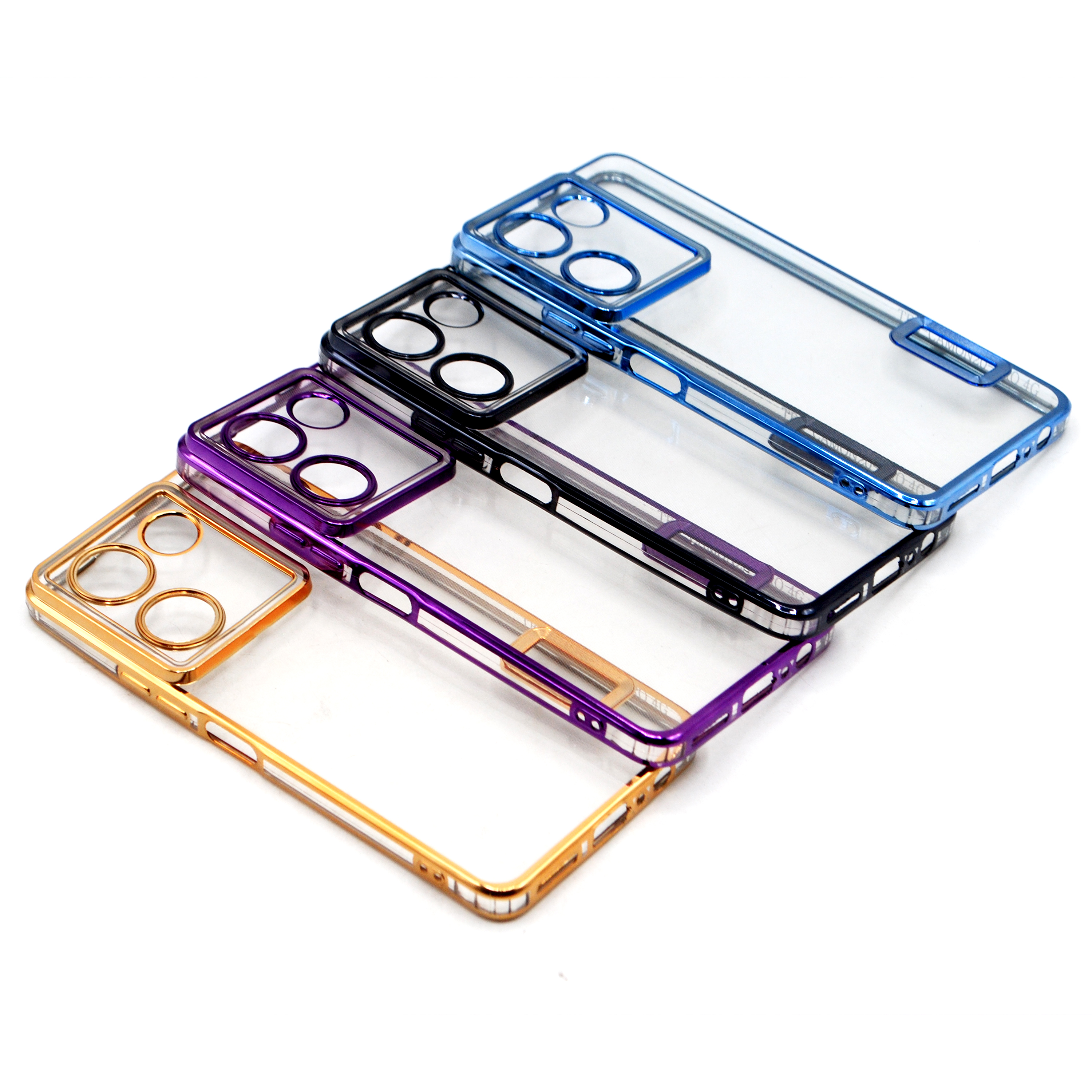 Tecno Camon 20 Back Cover Soft Multi Chrome Border Camera Protection Cover For Tecno Camon 20