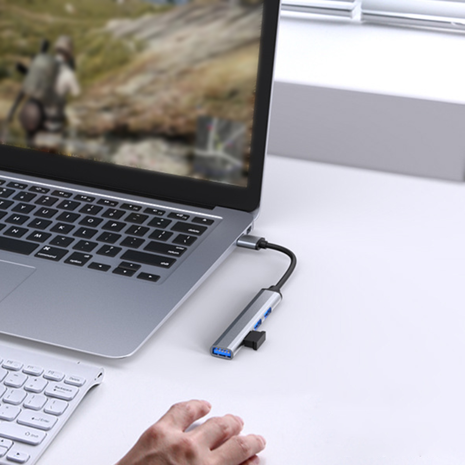 Trạm nối 4 cổng di động tốc độ cao USB 2.0/3.0 5gbps Bộ chia cổng USB Expander cho máy tính