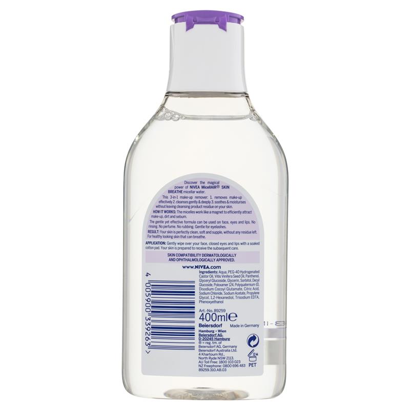 nivea sensitive caring micellar water