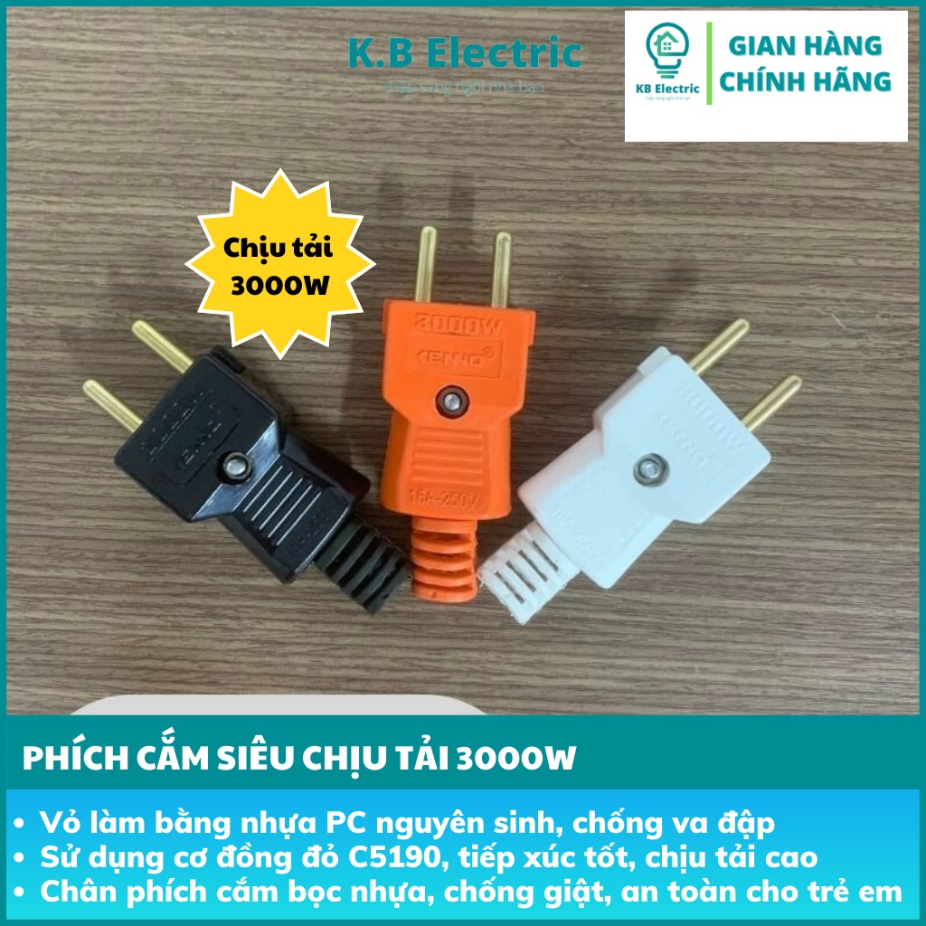 Phích cắm chân tròn siêu chịu tải KB Electric