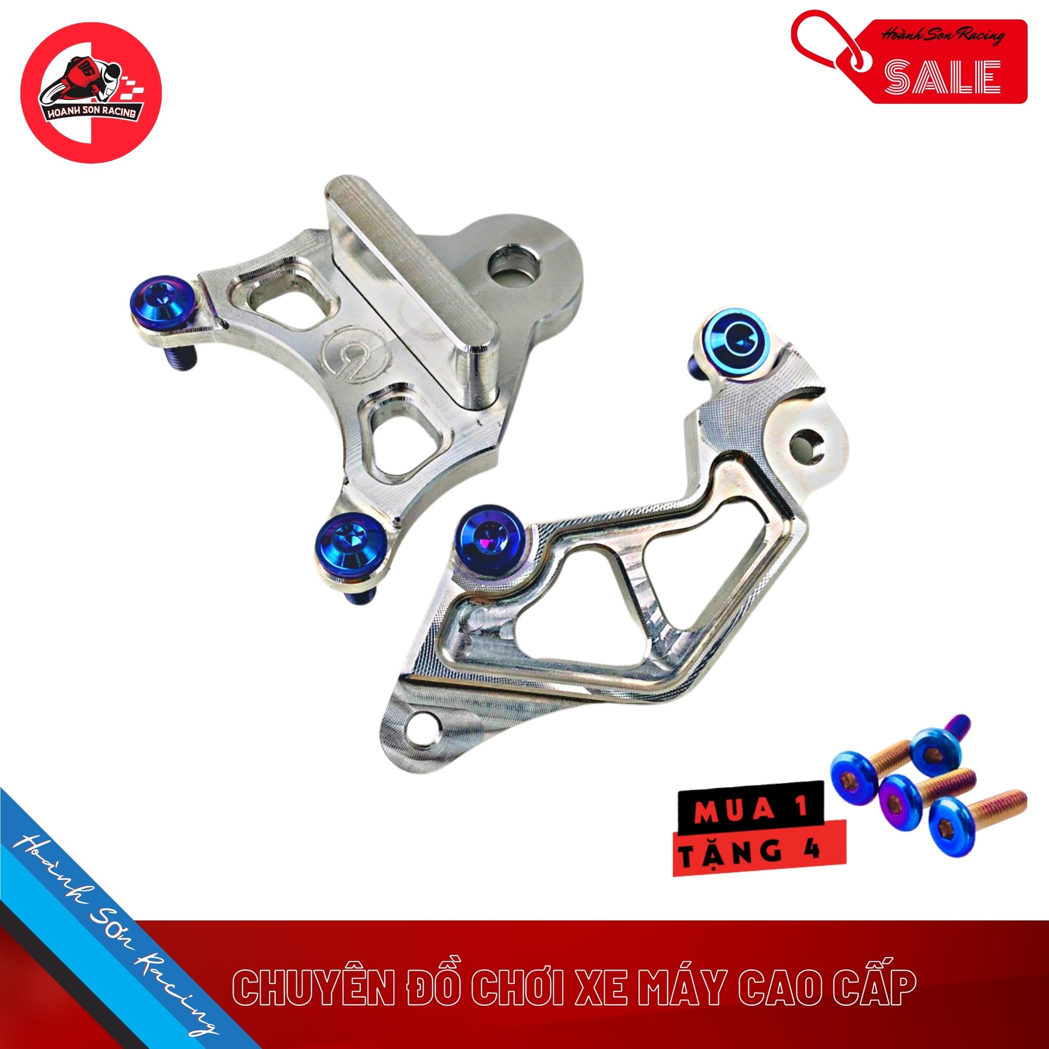 COMBO 2 pát gắn heo dầu Brembo 2 pis-pas heo Nissin 2 pis, pass heo Frando 2 pis-pas heo Adelin 2pis-part được làm từ nhôm CNC nguyên khối part heo dầu trước và heo sau-có đủ part heo brembo cho nhiều dòng xe-hoành sơn racing-pát heo adelin