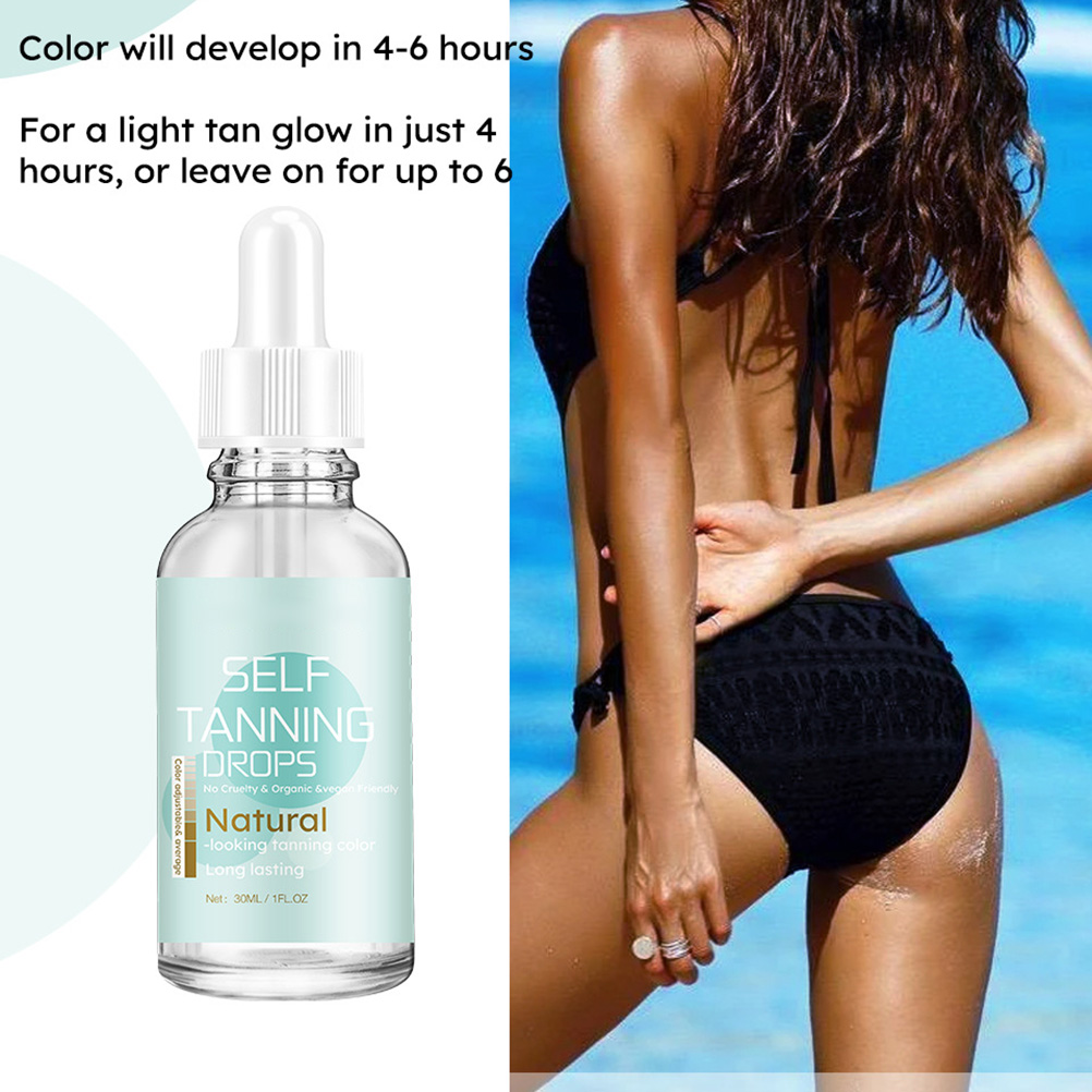 30ml Self Tanning Drops Sunless Tanning Body Oil for Darker Bronzer Skin