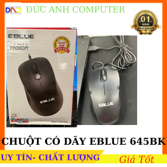 Chuột máy tính eblue e645bk - cho văn phòng- chính hãng 100%, bảo hành 12 tháng