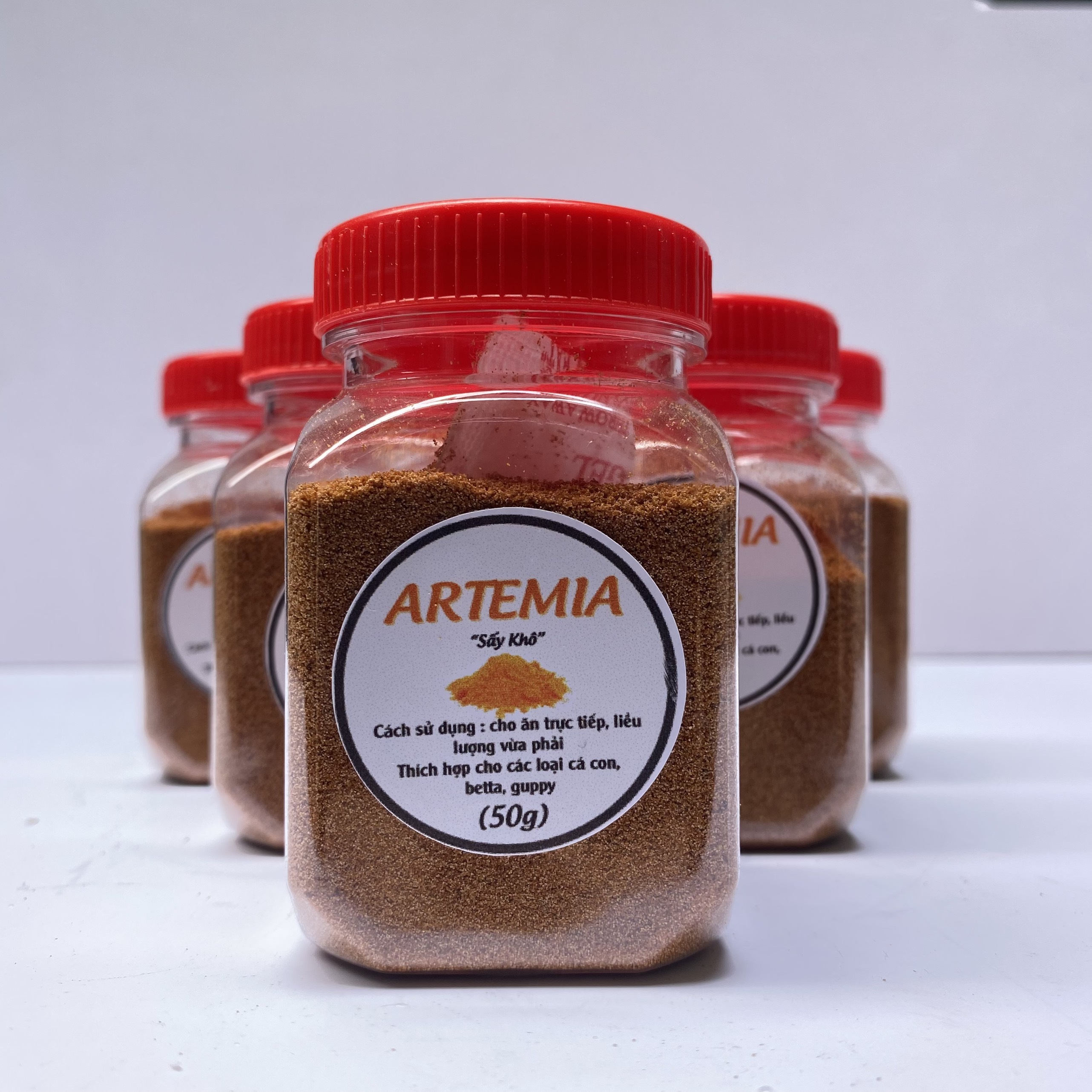 Artemia sấy khô 50g, thức ăn cho cá bảy màu, betta bột