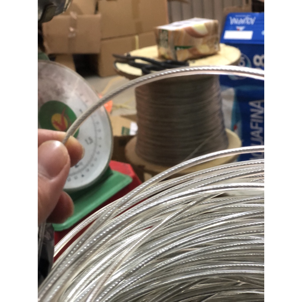 Cáp Bọc Nhựa 2mm ( cuộn 100 mét ) cáp thép Thái Bình Vina
