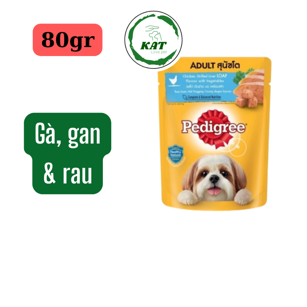 [80gr 130gr] Pate cho chó Pedigree - Gói 80gr 130gr - KAT Store