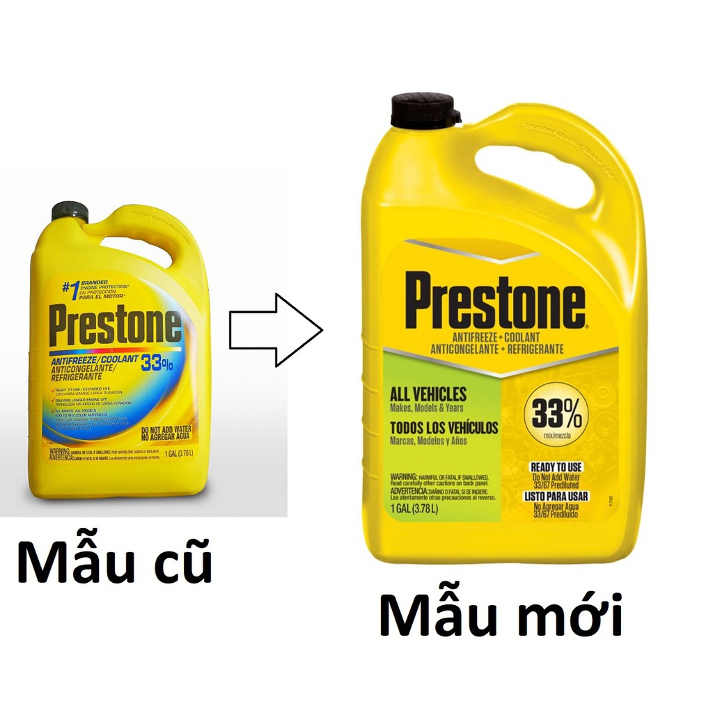 Nước Làm Mát Động Cơ Prestone -Xanh 3.78L-Không Cần Pha Nước