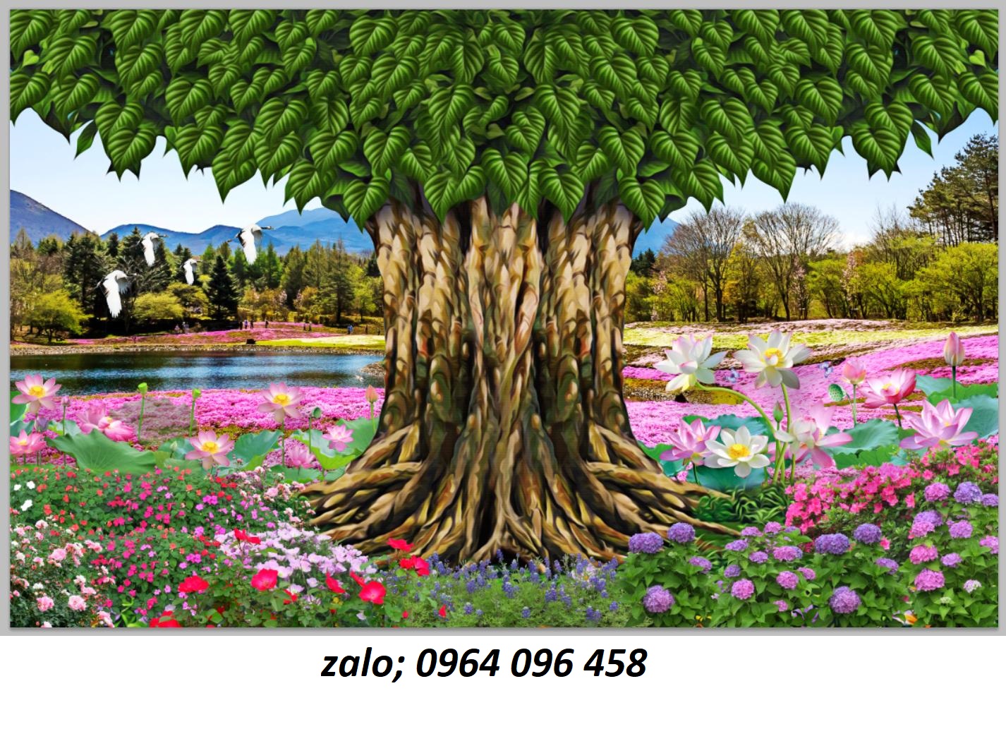 Tranh cây bồ đề - tranh gạch 3d cây bồ đề - 855C | Lazada.vn