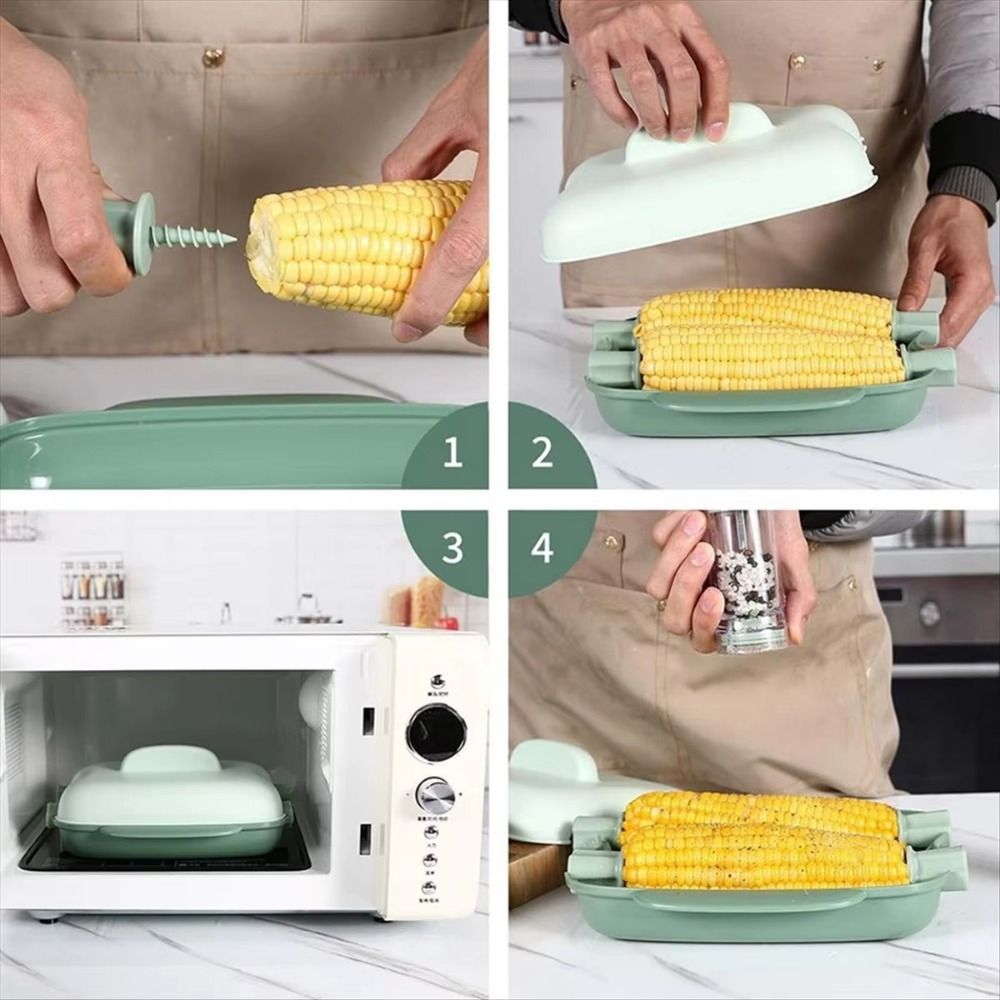 Corn Cookware Heat Resistant Microwave Corn Cooker Plastic 2 Hole ...