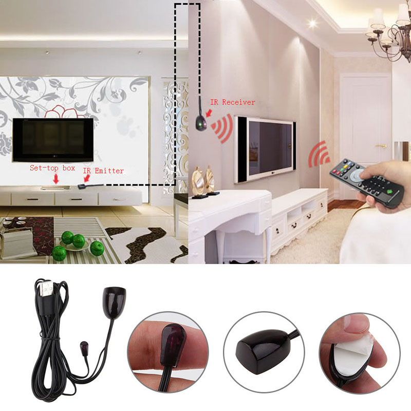 IR Hồng Ngoại Điều Khiển Từ Xa Bộ Thu USB Bộ Mở Rộng Bộ Lặp Cáp