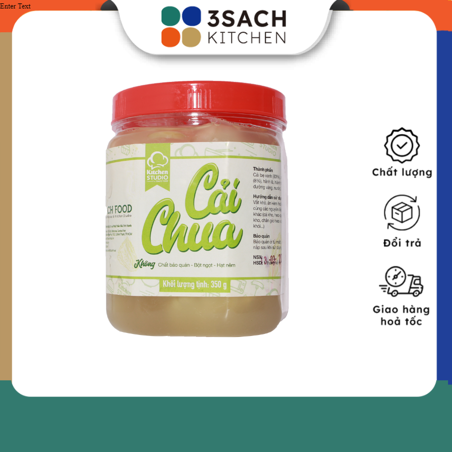 Cải Chua Muối 3Sach Kitchen - Hộp 300Gr