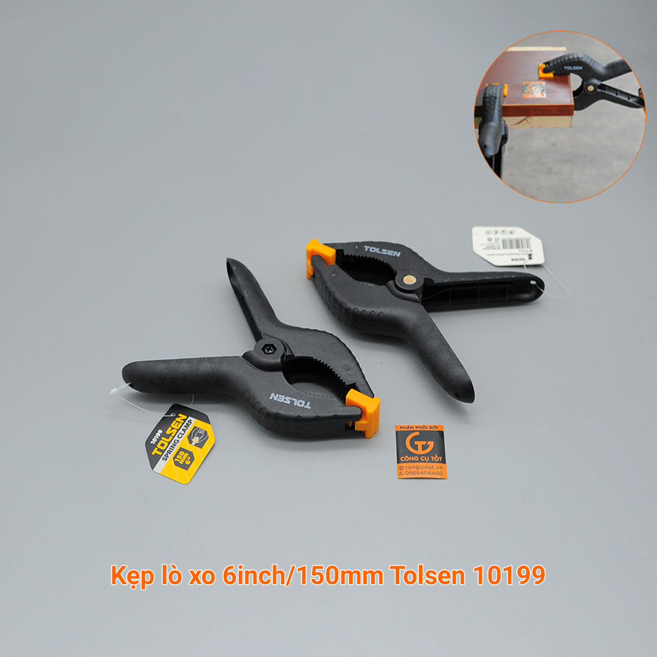 Kẹp lò xo Tolsen size tùy chọn