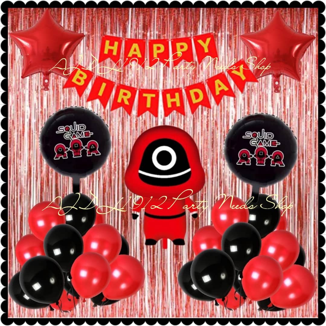 Birthday Set #85189 Squid Game Theme Party decoration | Lazada PH
