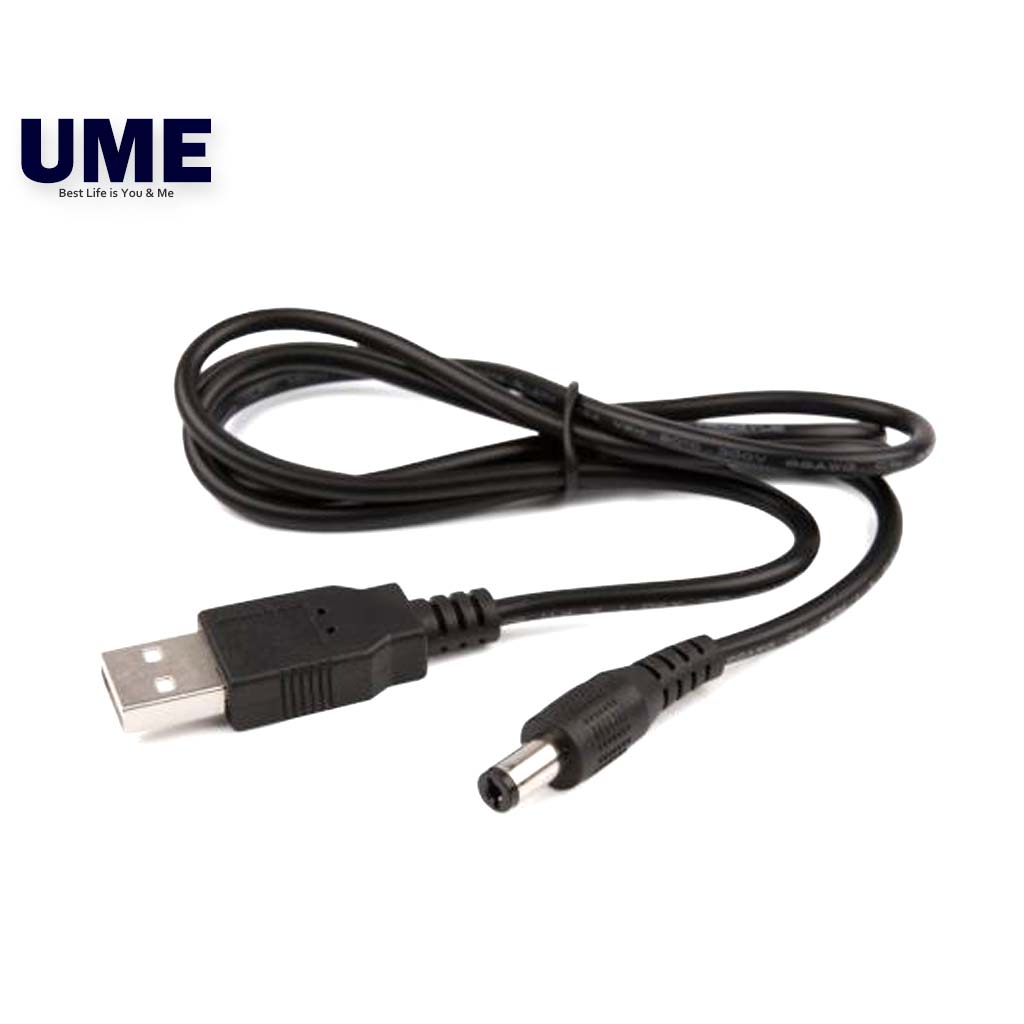 UME 5V USB to 5.5 mm DC Wire 5 Volt Charger Cable Connector Power Supply Charge Adapter Jack