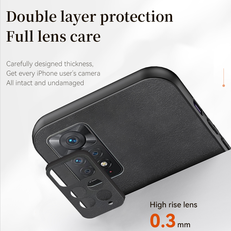 Cho Xiaomi Redmi Note 11 Pro 4G Trường Hợp Redmi Lưu Ý 11 Pro 5G TPU Mềm mờ chống Sốc Ốp điện thoại kết cấu da Bìa