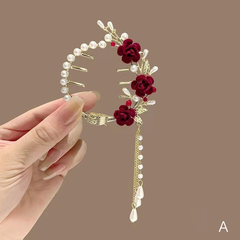 Bell%20Orchid%20Flower%20Hair%20Claw%20Clip%20Tassel%20Pill%20Head%20Ponytail%20Buckle%20Hair%20Clip%20Women%20Hairpin%20Barrette%20Hair%20Accessories%20BOYUAN%20-%20Image%204