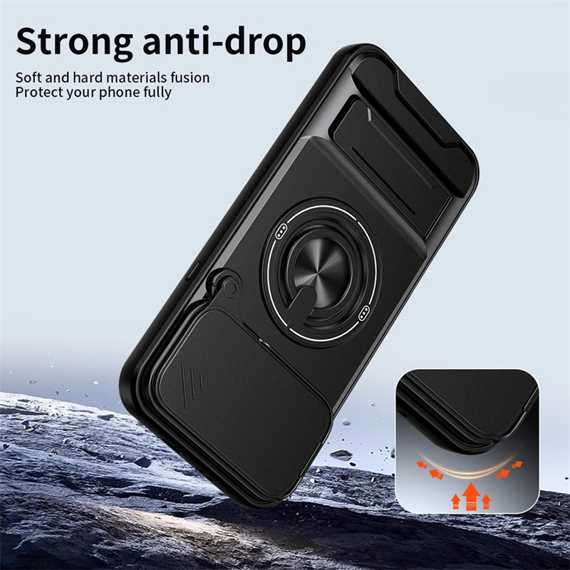 Phone case For Infinix Note 60 60 Pro Phone Case Magnetic Back Cover Hard Shock Resistant Camera Protection Bracket Navigation Bracket Ring Cover For Infinix Note 60 Pro Cover cases.