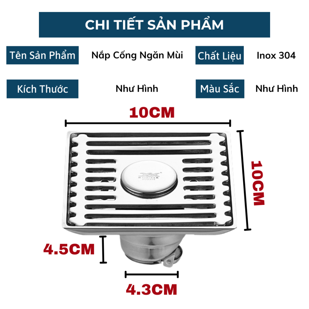 Bộ Chặn Cống Thoát Sàn Nhà Tắm BC009 BEBEHOUSE