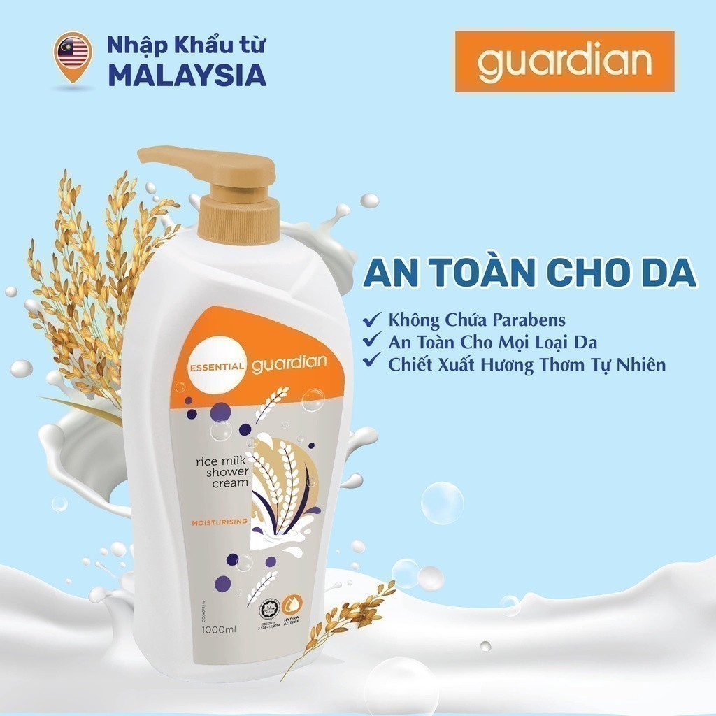 Guardian Essential Rice Milk Moisturising Shower Cream