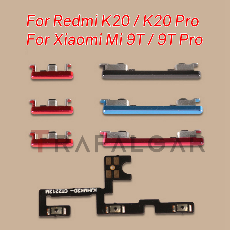 NEW 【Too much love!】Power Volume Button For Xiaomi mi 9T Pro Redmi K20 Pro Switch on off Flex Cable Side Keys Replacement Repair Parts. 