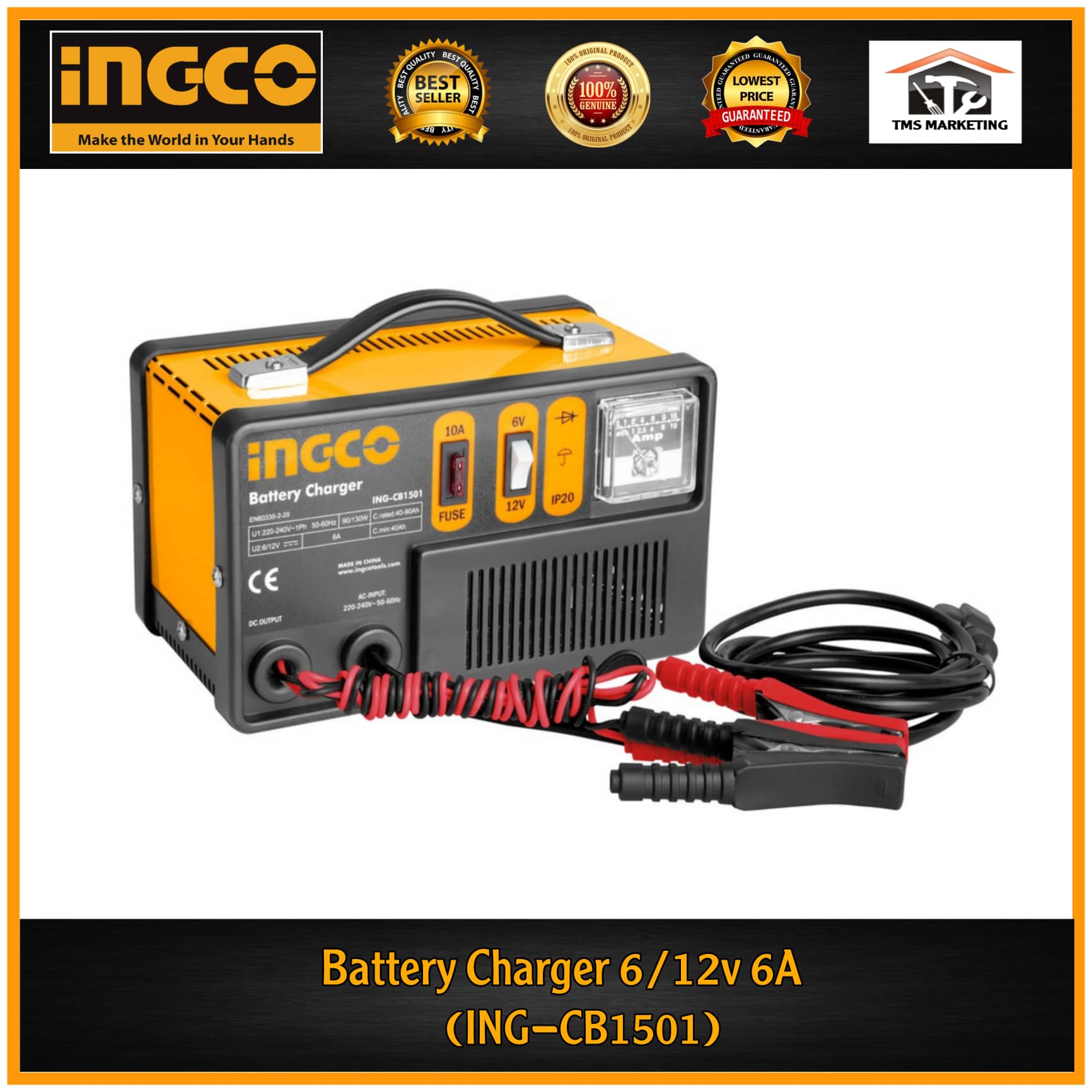 Ingco Battery Charger 6/12v INGCB1501 Lazada PH