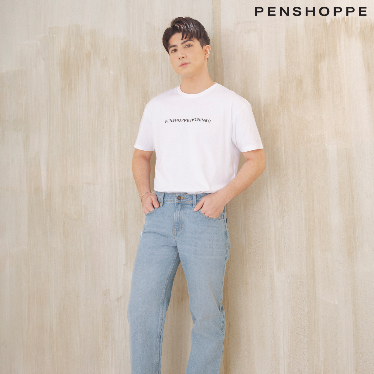 Penshoppe Straight Fit Ripped Jeans For 