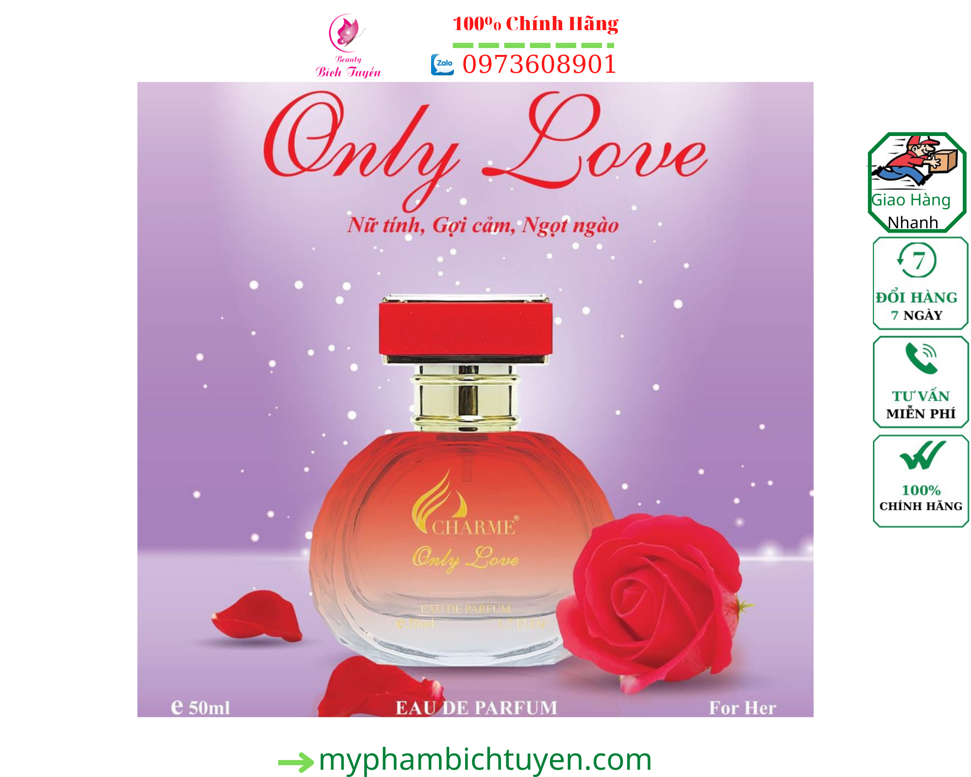 Nước hoa CHARME_ONLY LOVE FOR HER 50ml