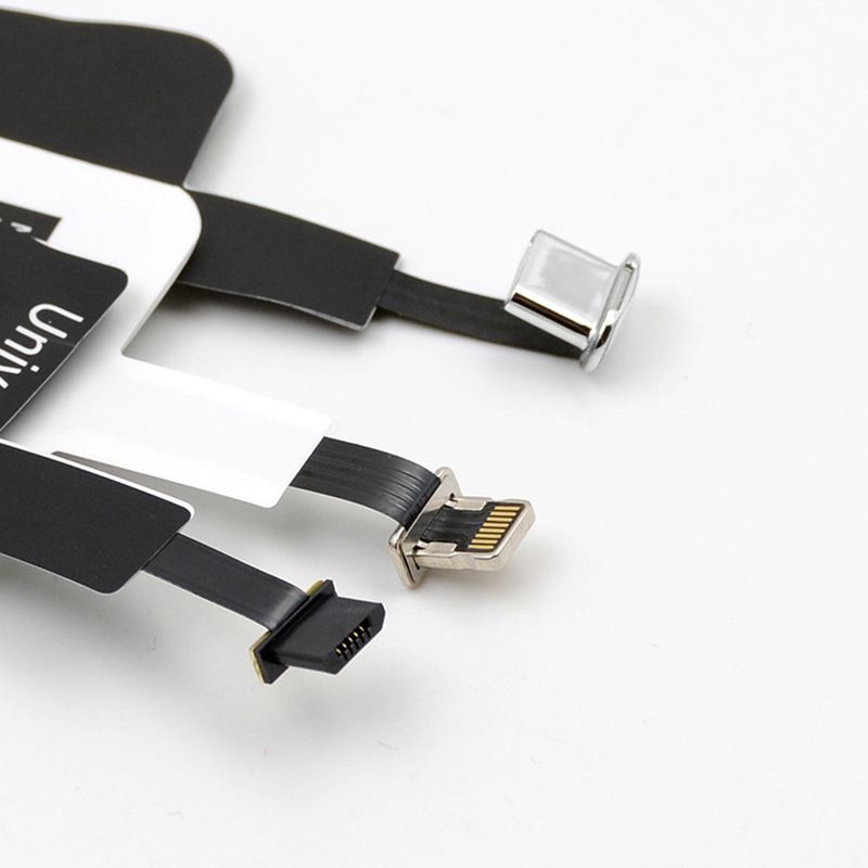 Lightweight Qi Wireless Charging Receiver For Android Apple Phone Universal Micro USB Type C Fast Charger Adapter. 