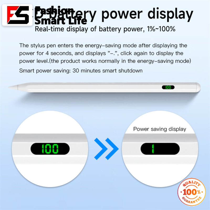 Capacitive Stylus Pen With Digital Power Display Compatible For Ipad Android Tablet PC (2268 Digital Display Universal)