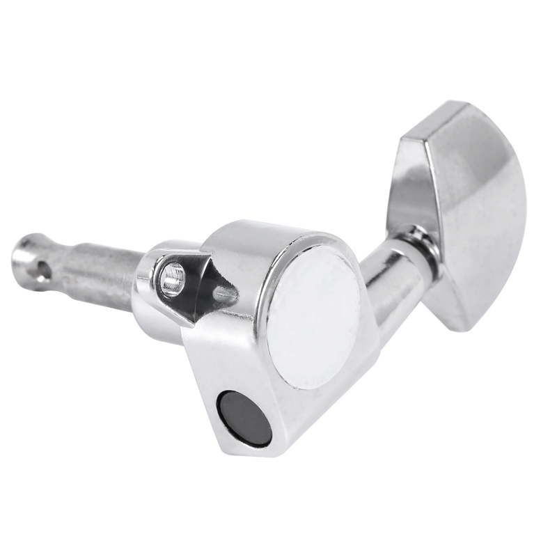 6 Pieces Silver Acoustic Guitar Machine Heads Knobs Guitar String Tuning Peg Tuner