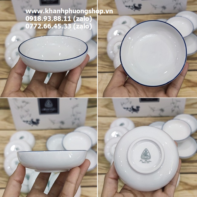 chén đựng nước chấm sứ minh long - chén đựng nước chấm sứ