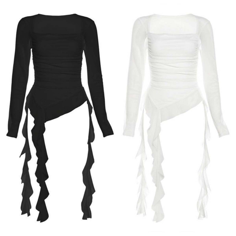Fashion%20Streetwear%20Jellyfish%20Mesh%20Belt%20T-Shirt%20Y2K%20Elf%20Long%20Sleeve%20Slim%20Fit%20Crop%20Tops%20Irregular%20Unusual%20Ruffle%20Long%20Sleeve%20Tops%20Spring%20Summer%20-%20Image%203