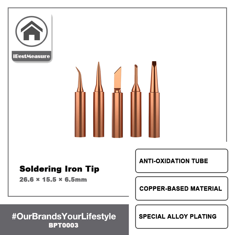 5Pcs Pure Copper Iron Tip 900M-T Soldering Tip Rework Station
