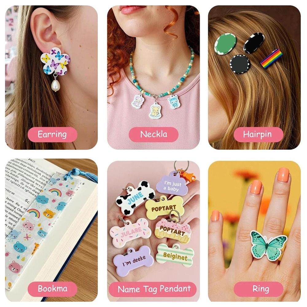 1Pcs New Printable Shrink Plastic Sheets Translucent White 29x20cm Shrink Film Handmade Shrinky Art Papers for Inkjet Printer. 