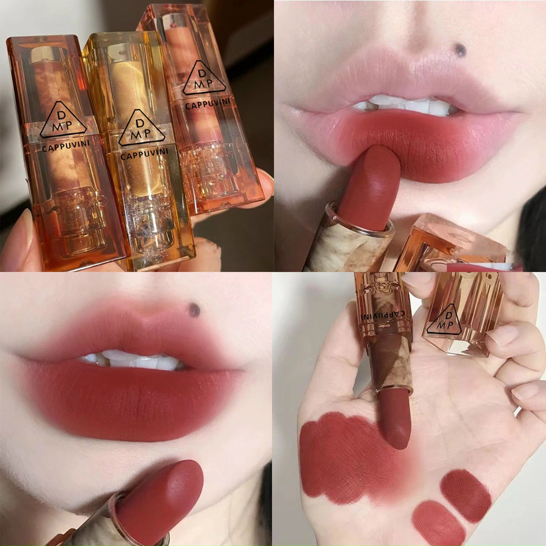 Set 3 cây son thỏi cappuvini deepy- bản dupe 3ce hàn son lên màu cực đẹp