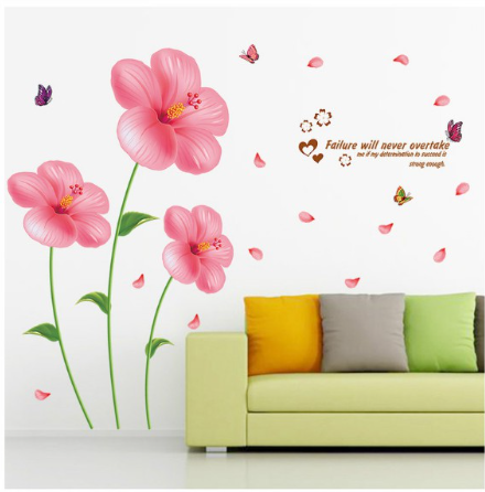Decal trang trí hoa Hồng lớn