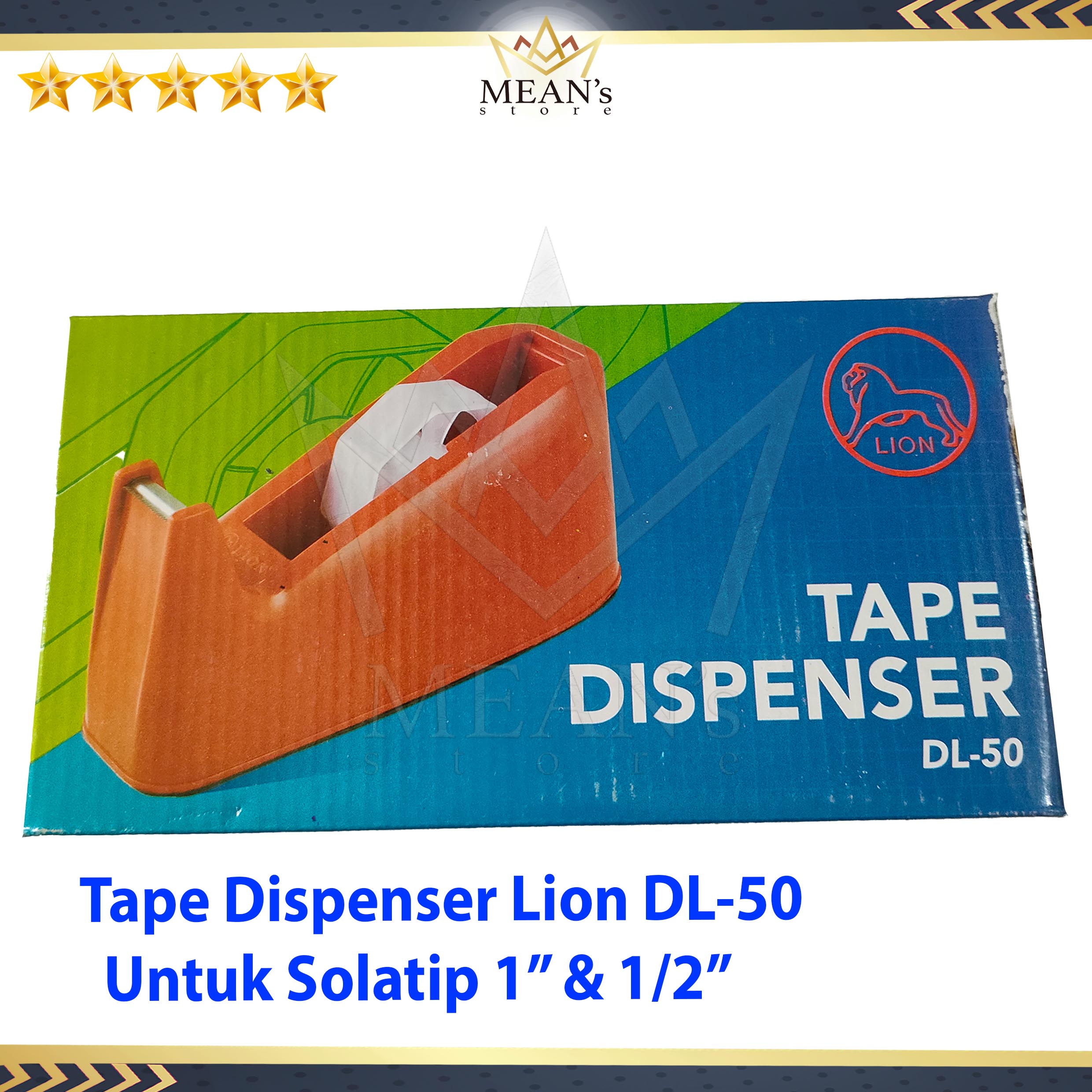 Tape Dispenser Lion DL50 / Pemotong Isolasi DL 50 / Alat Potong