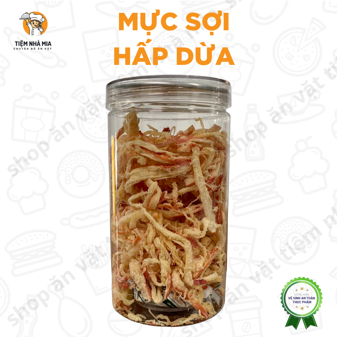 Mực sợi hấp dừa