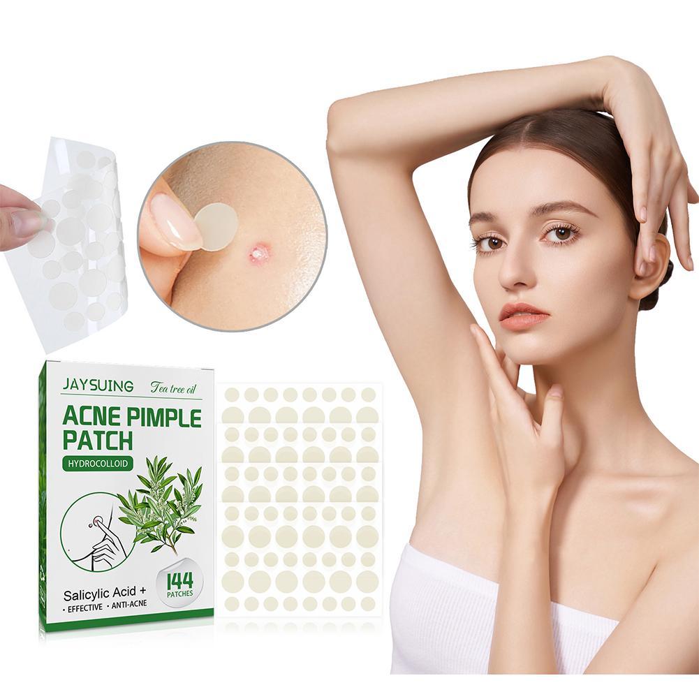 144 Pcs Waterproof Acne Pimple Patch Invisible Stickers Tea Tree Oil Acne Patch