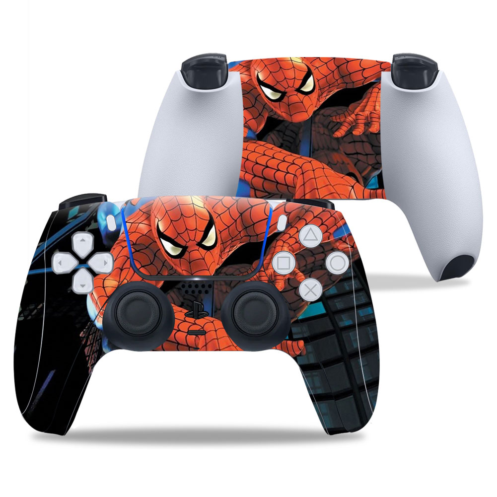 MQ new style)Marvel SpiderMan For PlayStation5 PS5 Gamepad Skin Sticker  Protective Case for PS5 Controllers for PS5 Joystick Accessories Film Cases  a