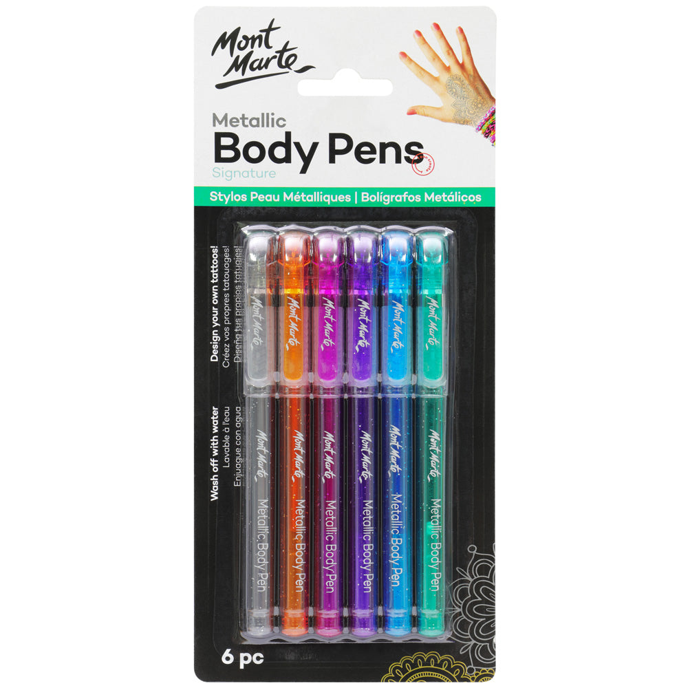Mont Marte Metallic Body Pens 6pc.