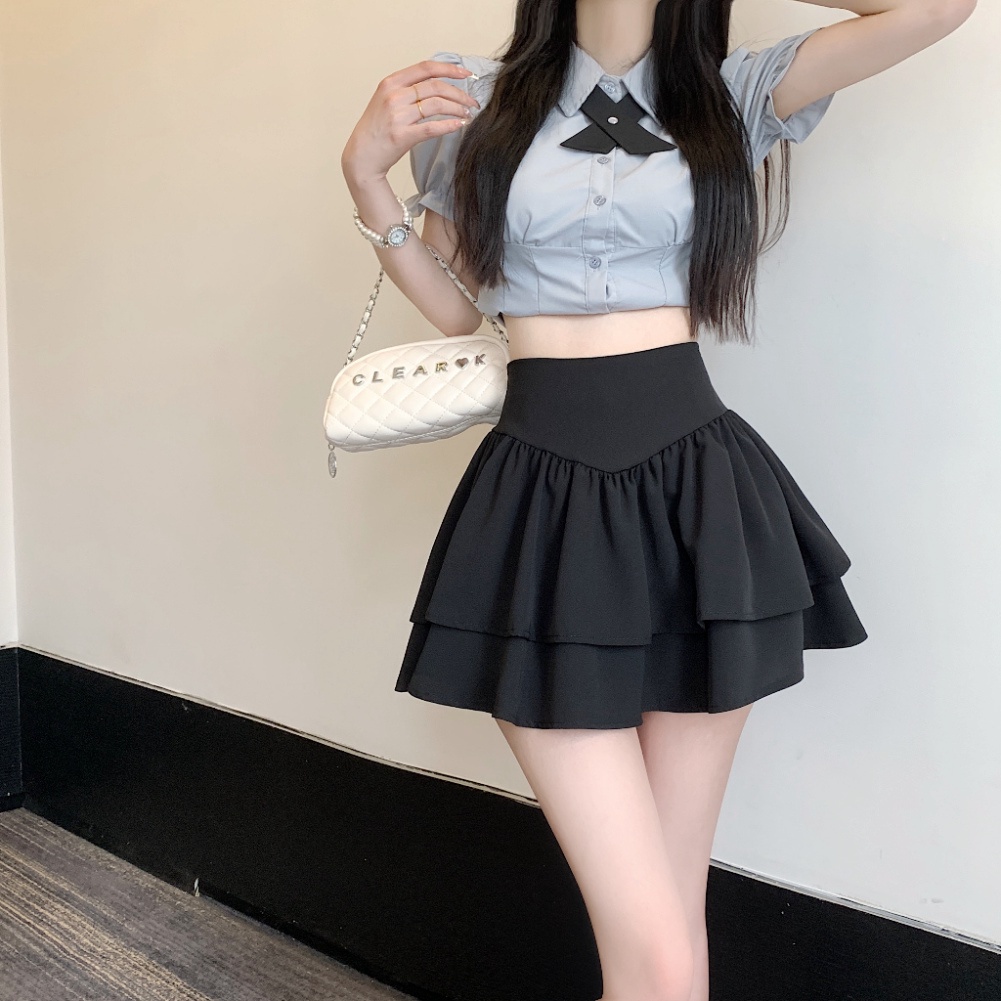 Chân váy nữ, chân váy voan nữ ngắn có lót trong size s m l skucv-40c