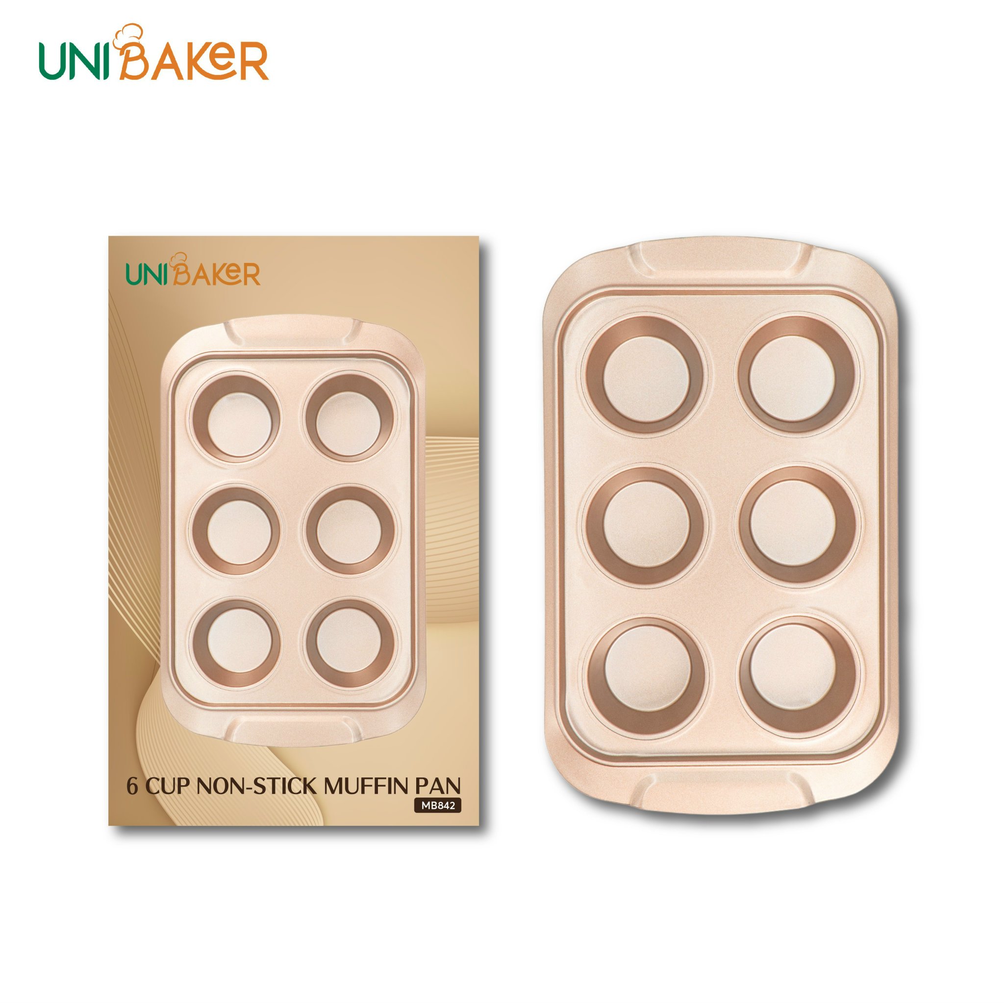 Khuôn nướng 6 bánh Cupcake Unibaker