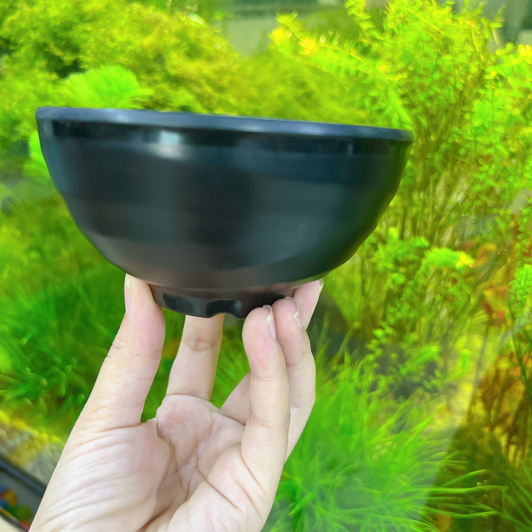 Chén cơm nhựa Melamine Nhám Đen (CO15N) - Gia Dụng Rose