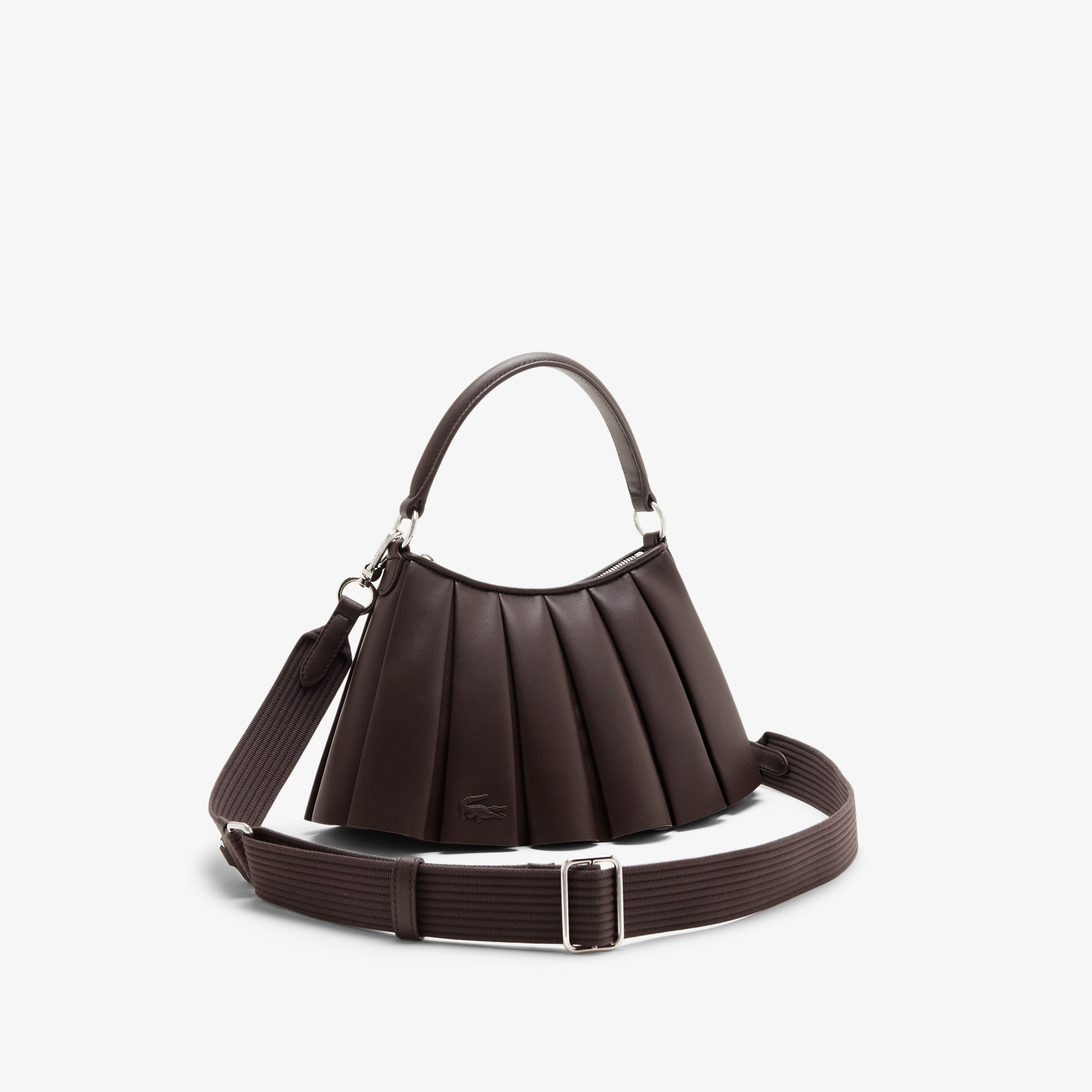 Lacoste Women's Small Lenglen Leather Hobo Shoulder Bag